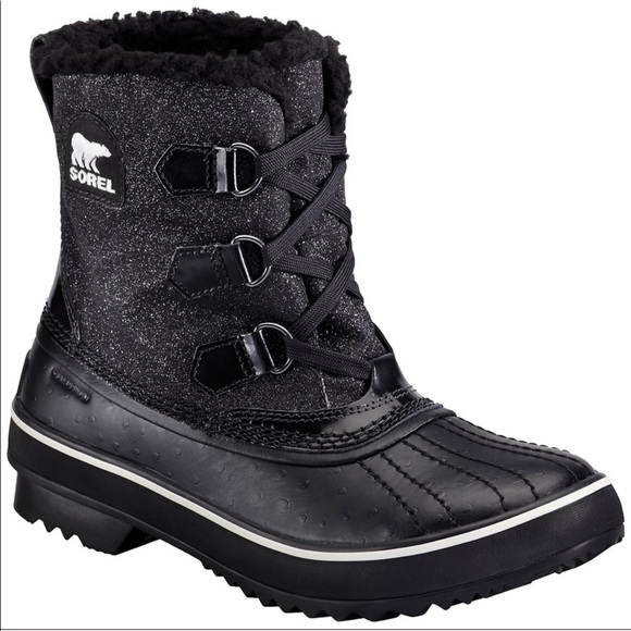 Sorel | Black Glitter Tivoli Boots
